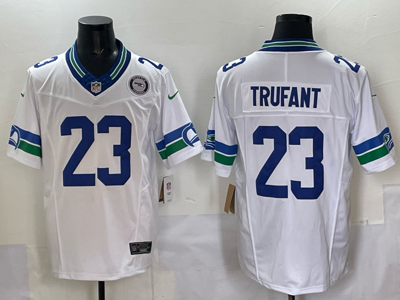 Men Seattle Seahawks #23 Trufant white 2025 Nike NFL jersey->seattle seahawks->NFL Jersey